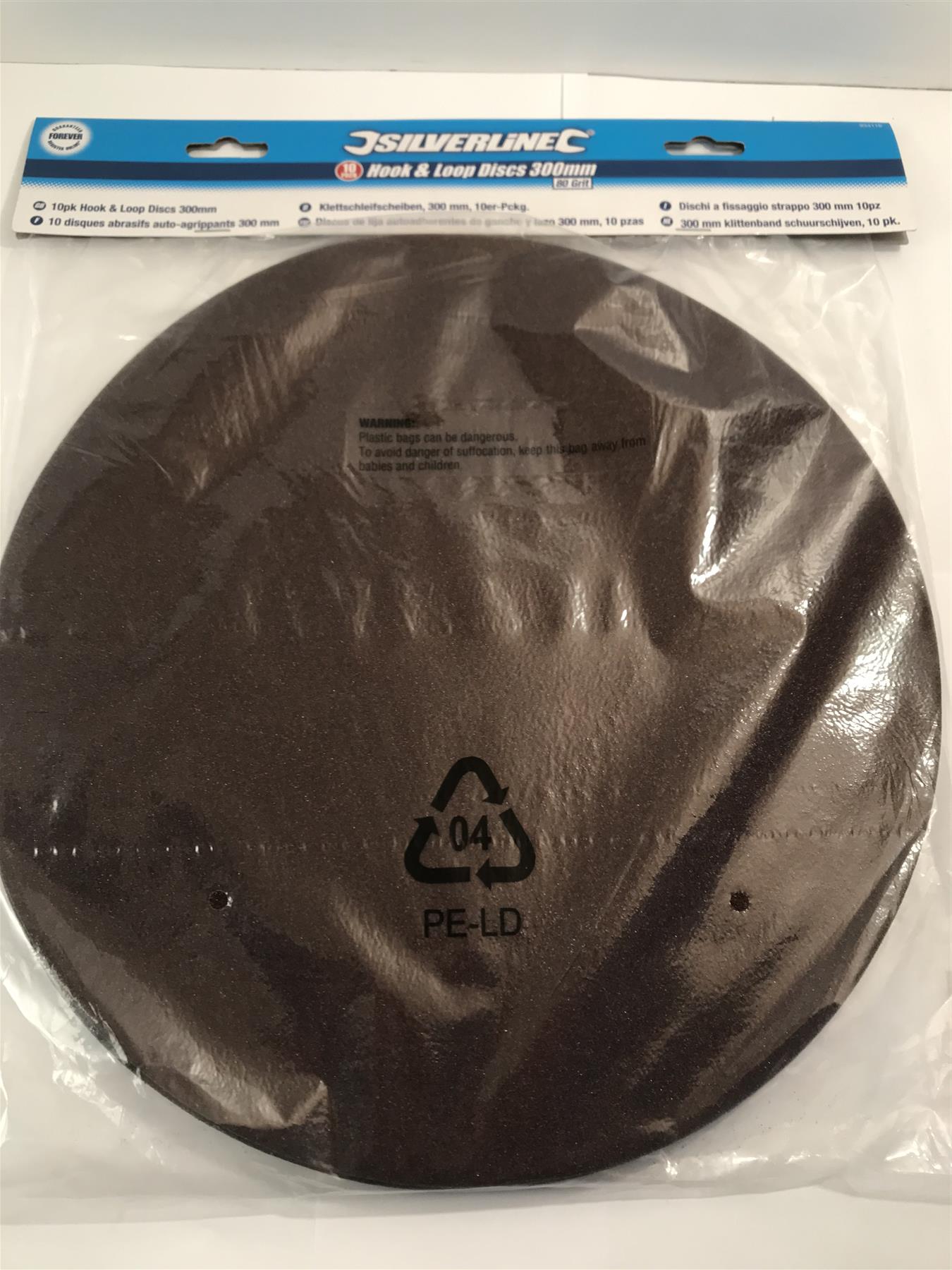 300MM 80 GRIT HOOK & LOOP DISCS 300MM 10PK 934116