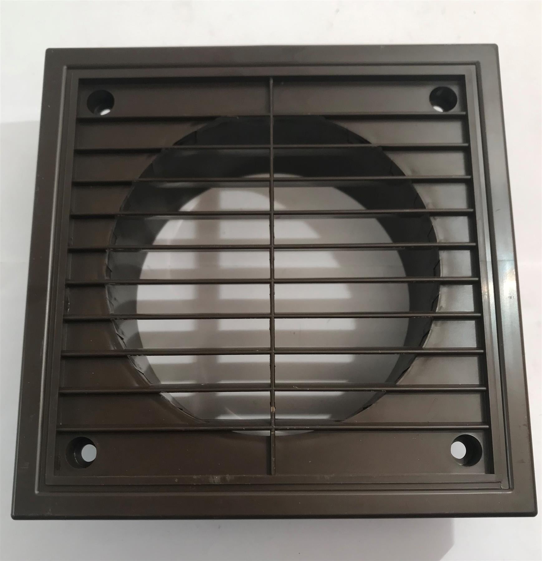 Brown  Air Vent Duct Grille 100mm, 4" Fan Outlet T4ML