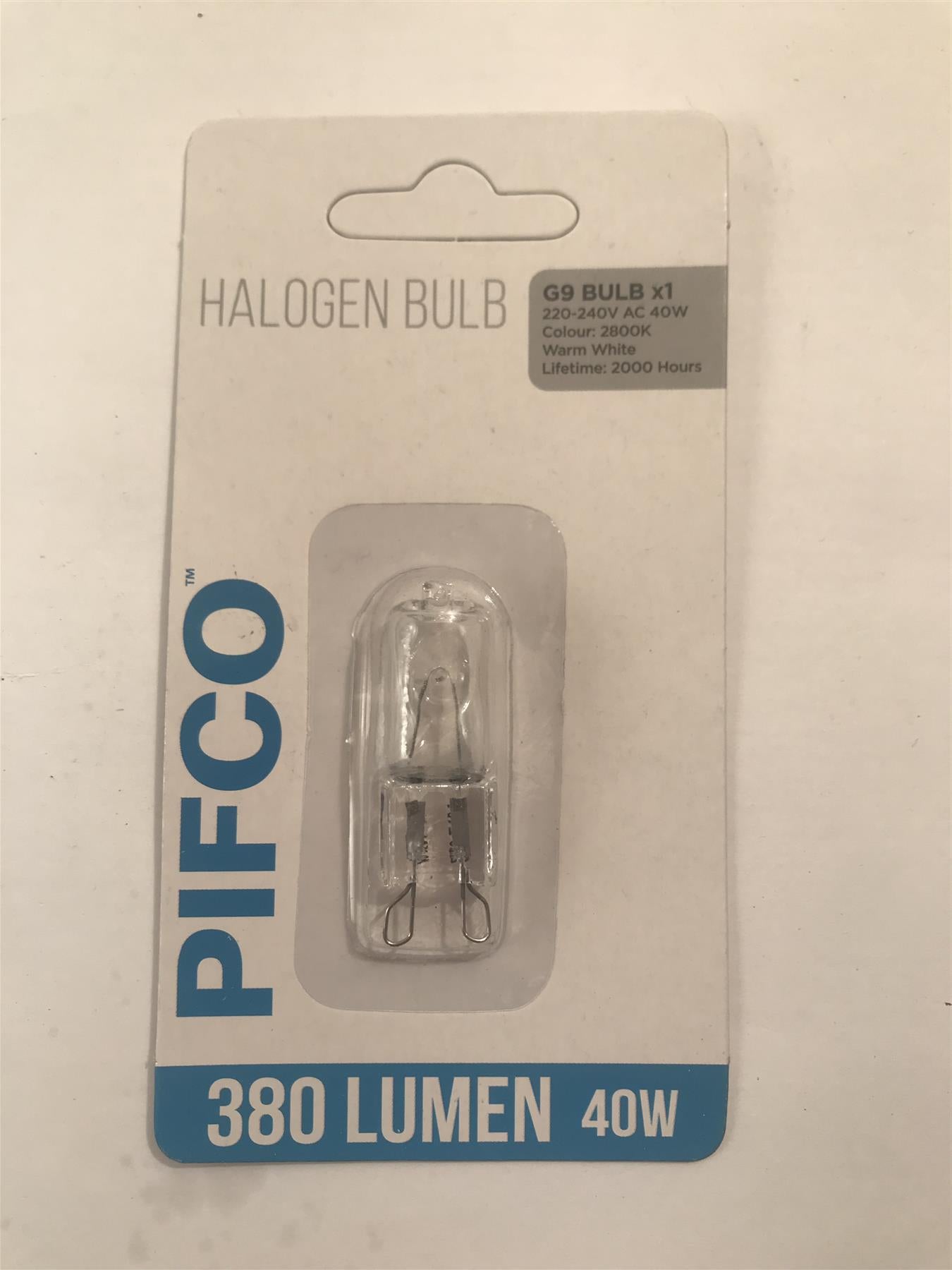 Pifco G9 Halogen Bulb Dimmable 40W 380lm BLB1062 Warm White