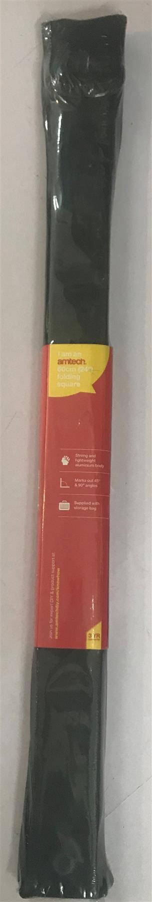 Amtech 600mm (24") Lightweight Aluminium Folding Square  P3740