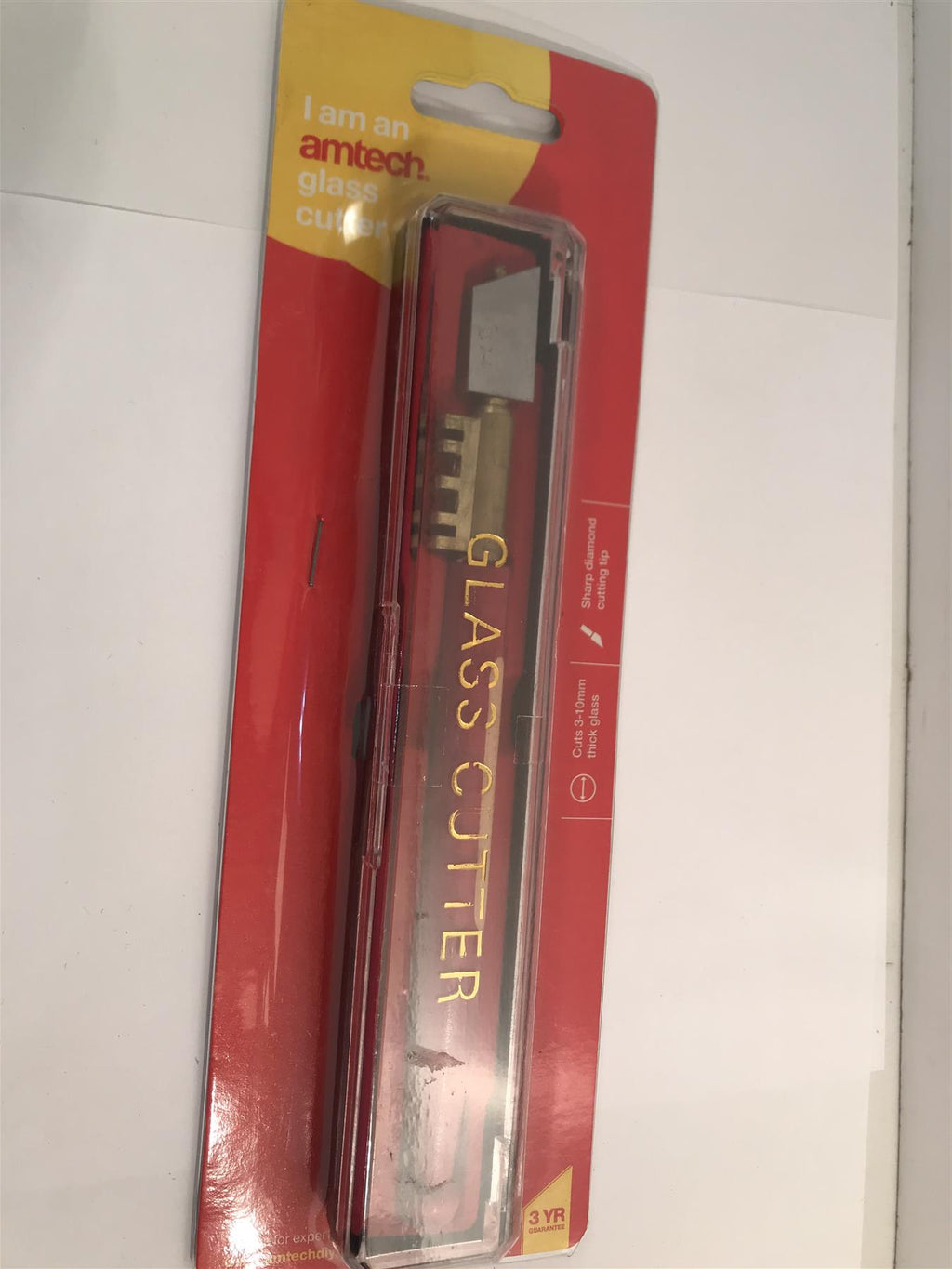 Amtech High-Quality Diamond Tipped Glass Cutter & Case  S4470