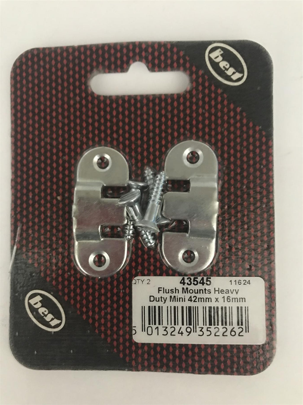 Best Heavy Duty Mini Flush Mounts 42 x 16mm  (2 Pk) 43545