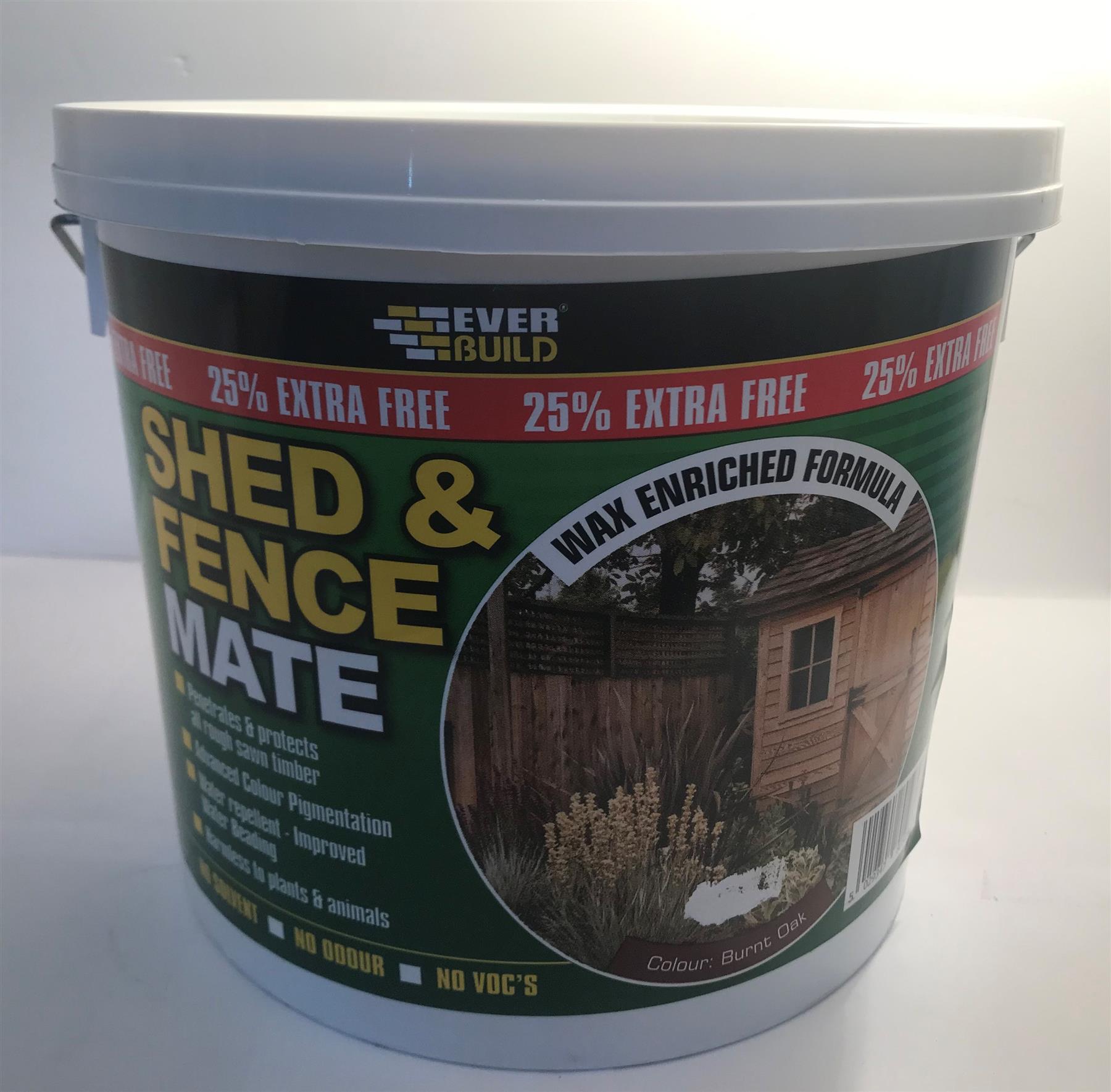 Everbuild Shed and Fence Mate Burnt Oak  5 Litre