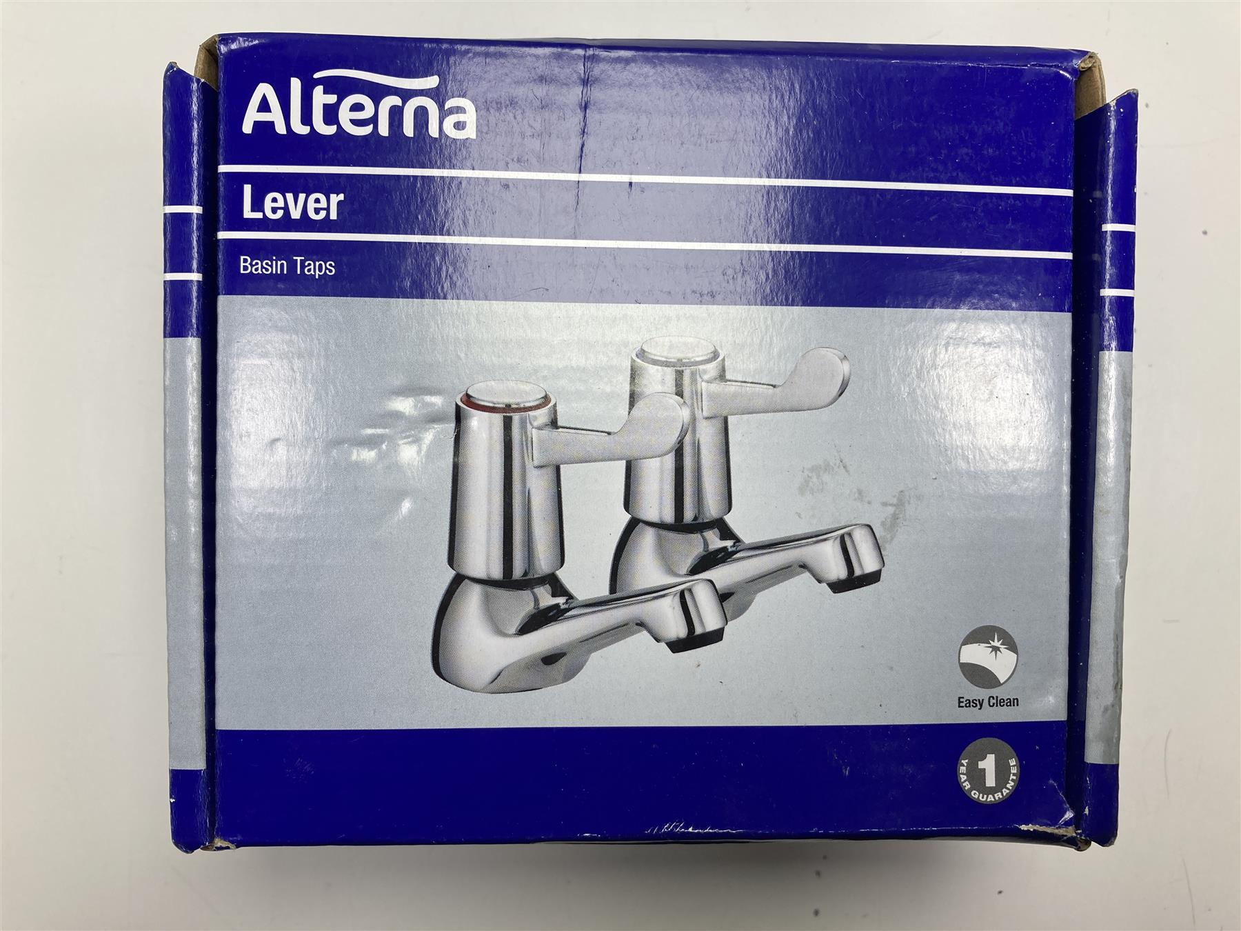 ALTERNA LEVER BASIN TAPS CHROME FINISH EASY CLEAN NEW & BOXED