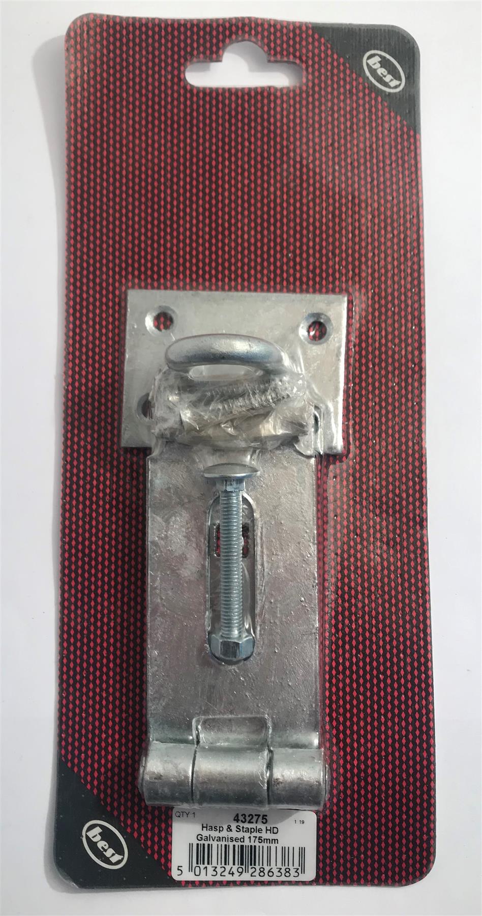 Best Heavy Duty Hasp & Staple Galvanised 175mm  43275