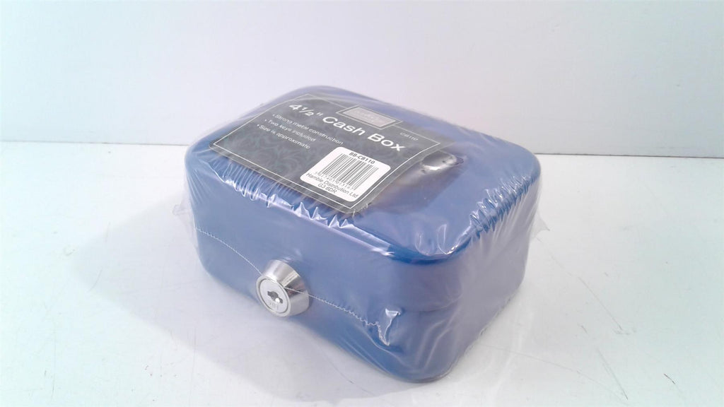 Ashley BB-CB110 4-1/2 Inch Cash Box, Blue