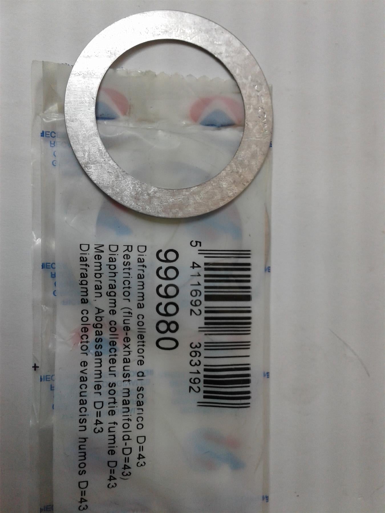 NEW Ariston MicroCombi MicroGenus 43mm Flue Exhaust Manifold Restrictor 999980