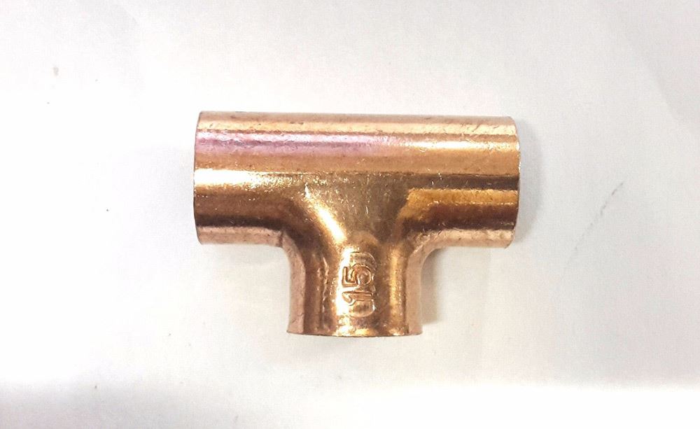 NEW COPPER EQUAL TEE 15MM FITTING