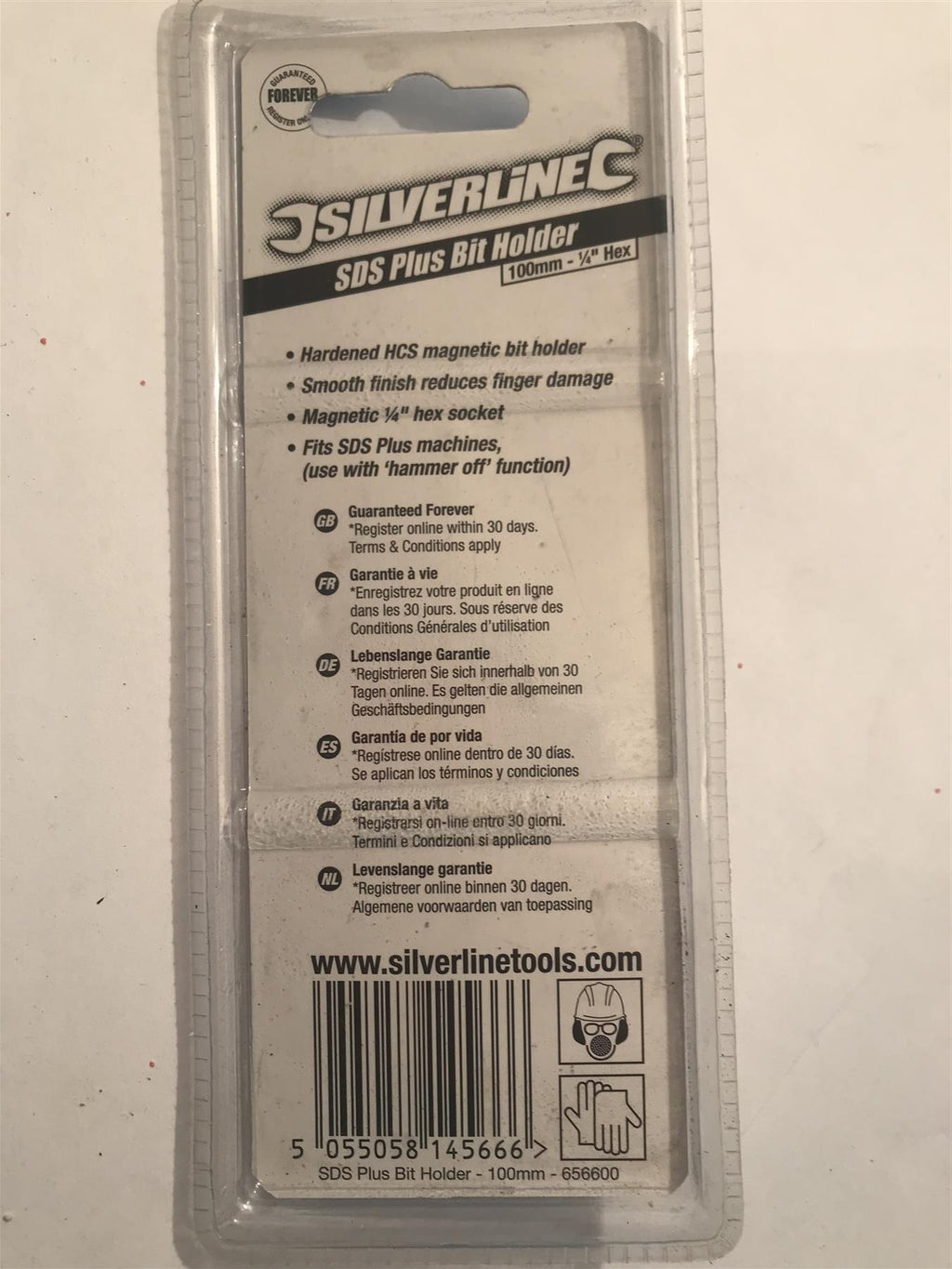 Silverline SDS Plus Bit Holder 100mm, 1/4" Hex  656600