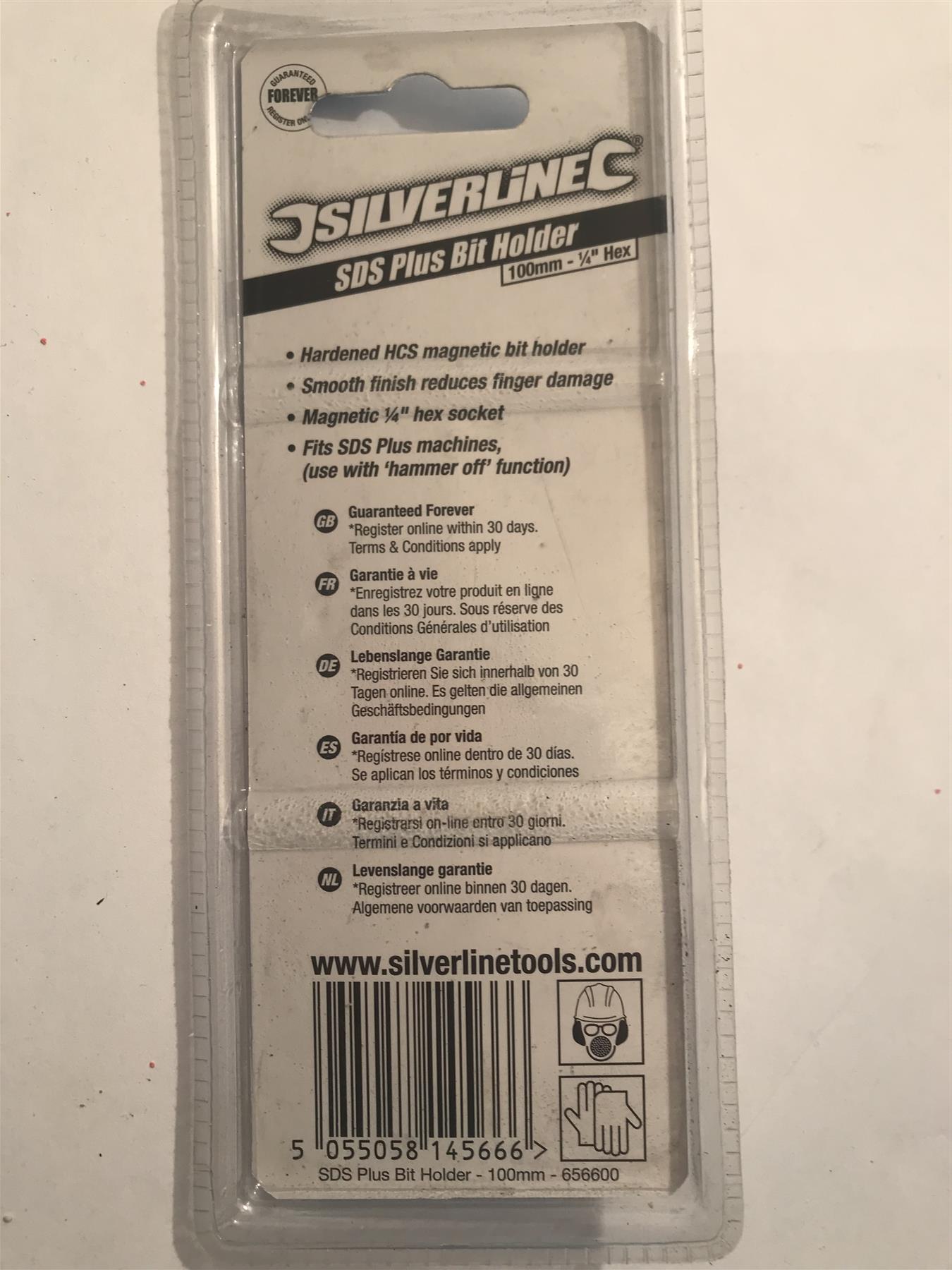 Silverline SDS Plus Bit Holder 100mm, 1/4" Hex  656600