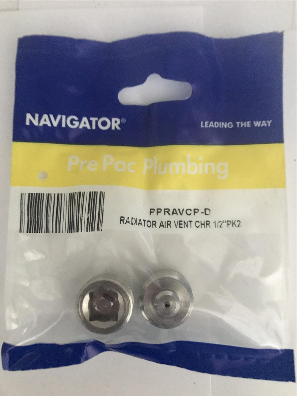 Navigator 1/2" Chrome Radiator Air Vent (2pk) PPRAVCP-D