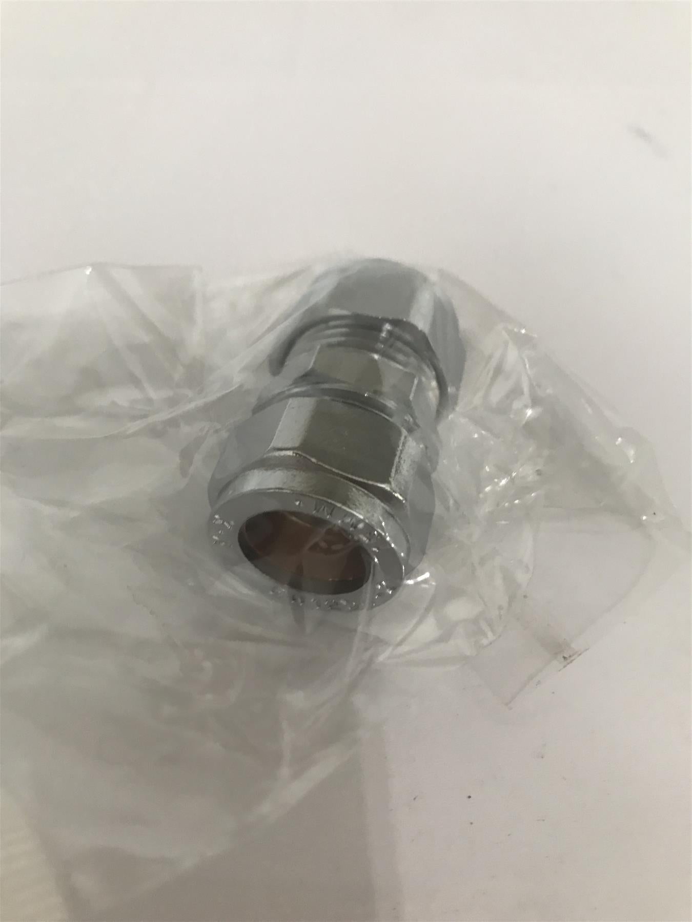 15mm Chrome Straight Compression Coupling