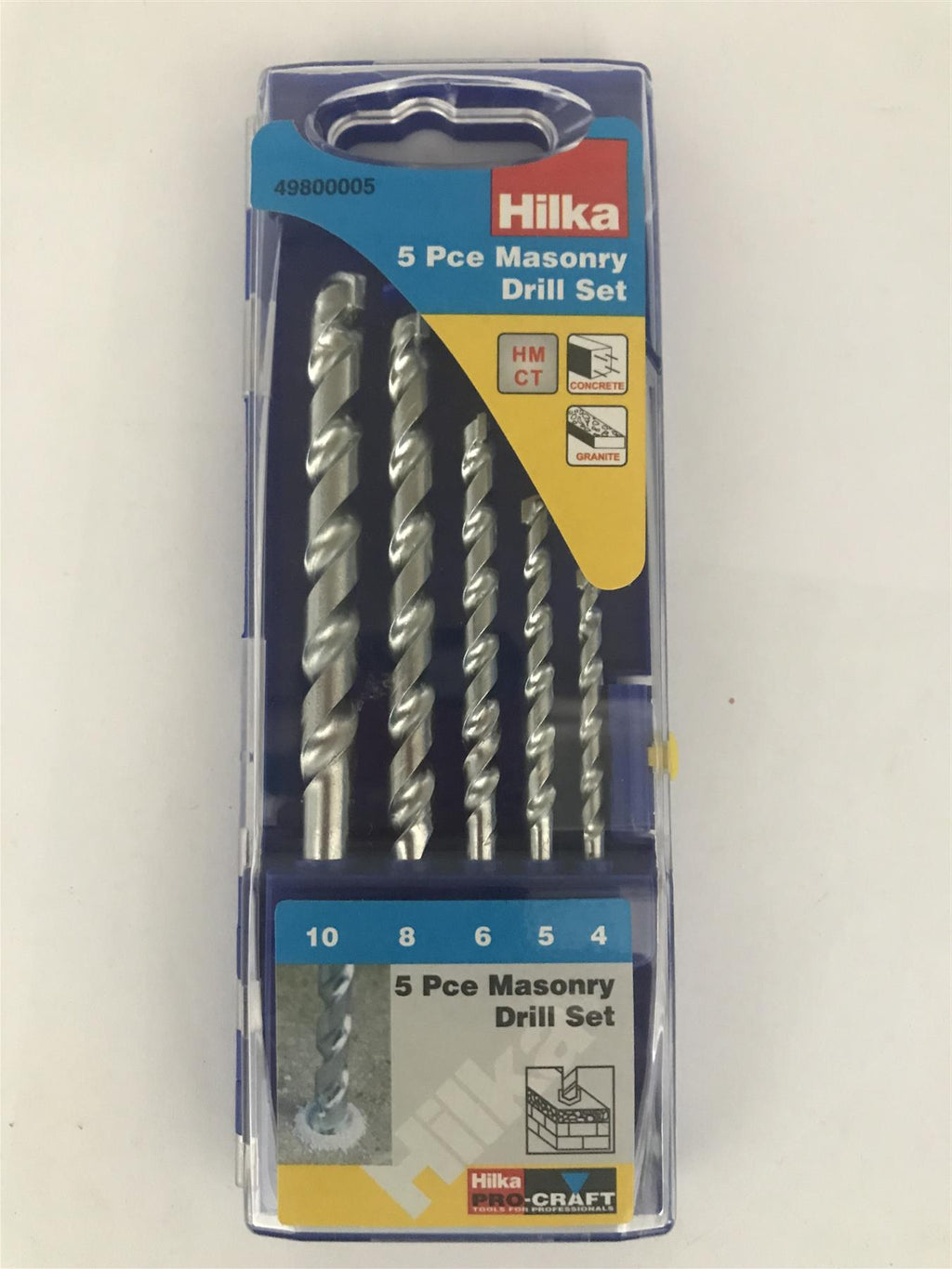 Hilka 5pc Masonry Drill Set  49800005