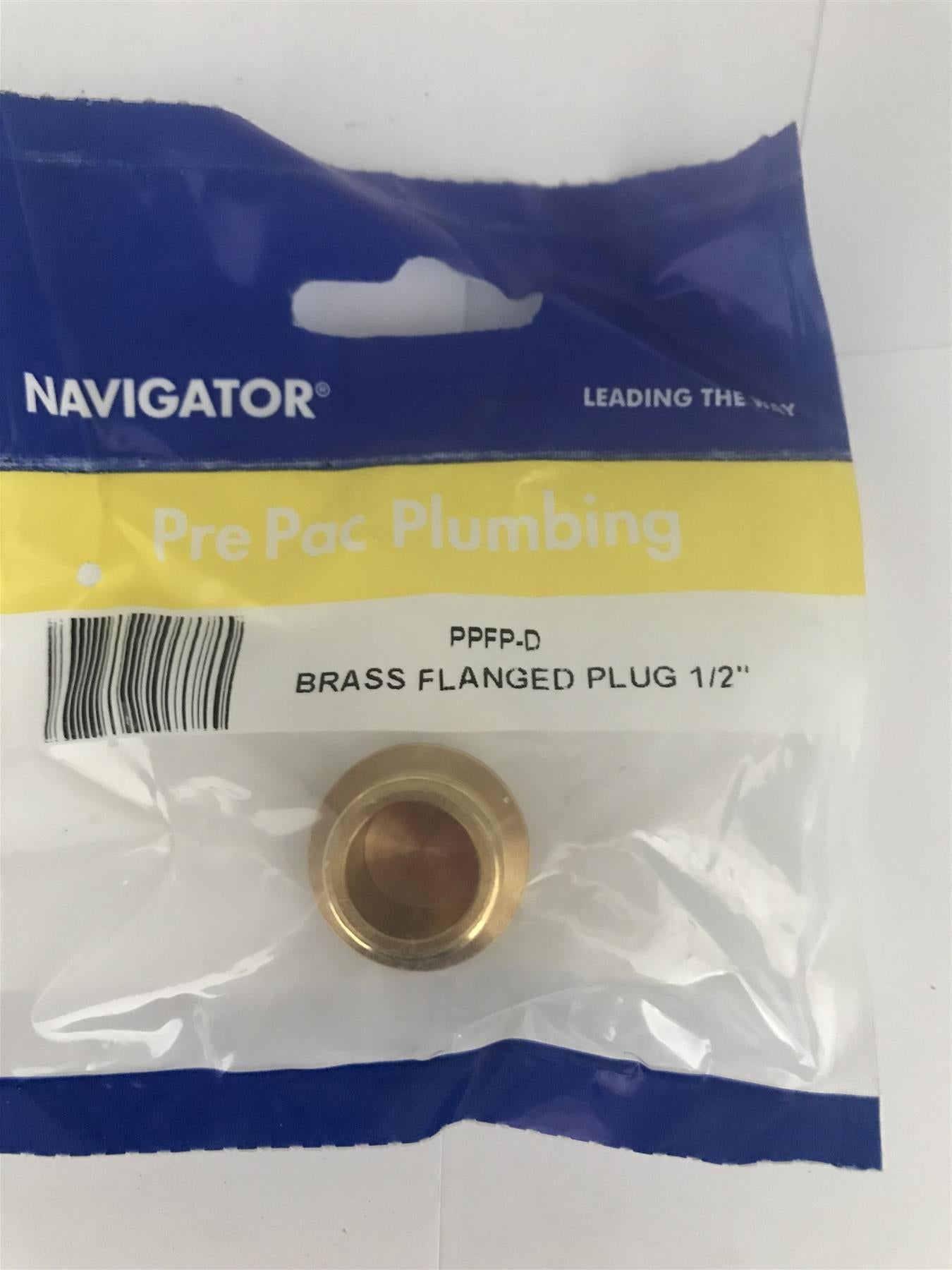 Navigator 1/2" Brass Flanged Plug PPFP-D