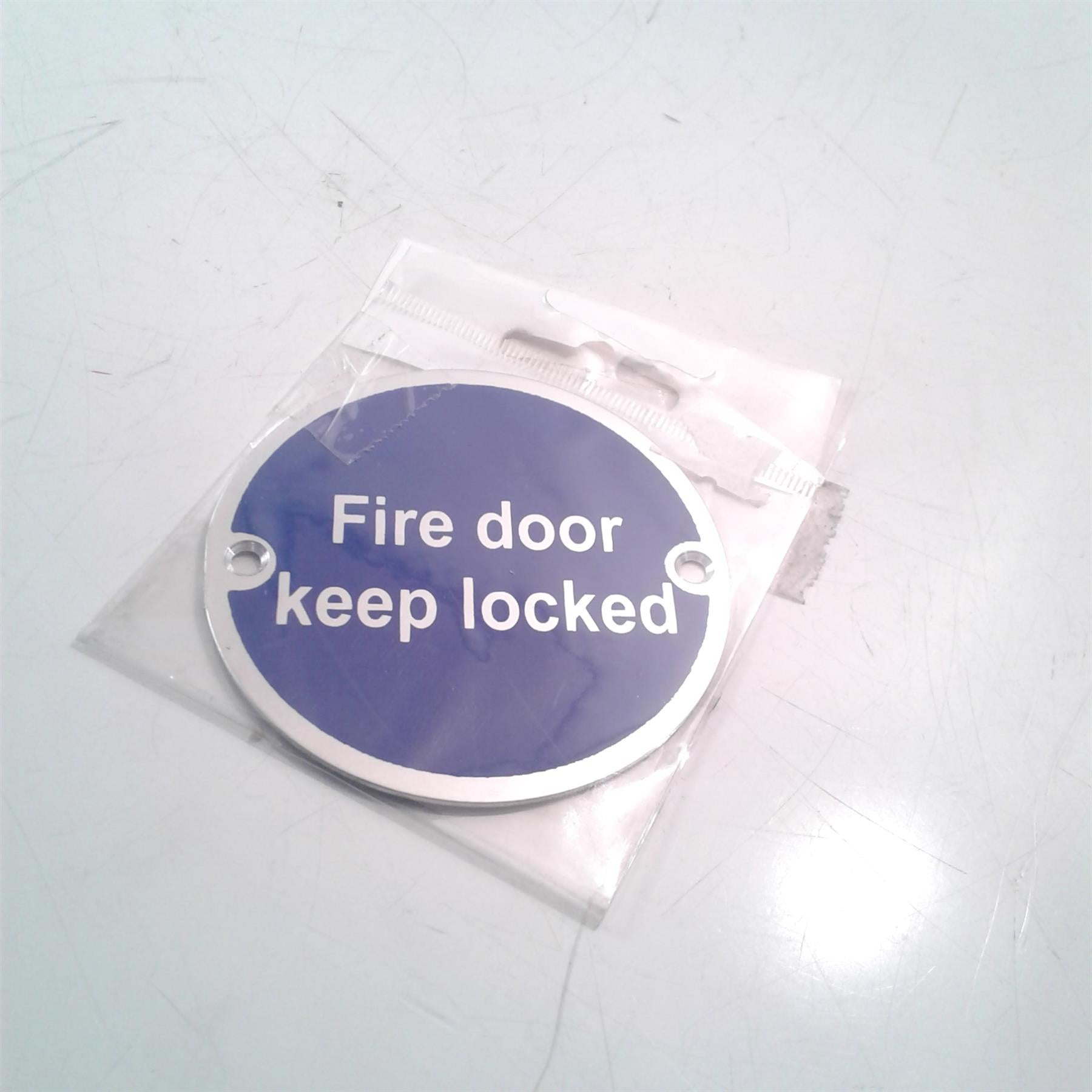 Fire Door Keep Locked Metal Sign