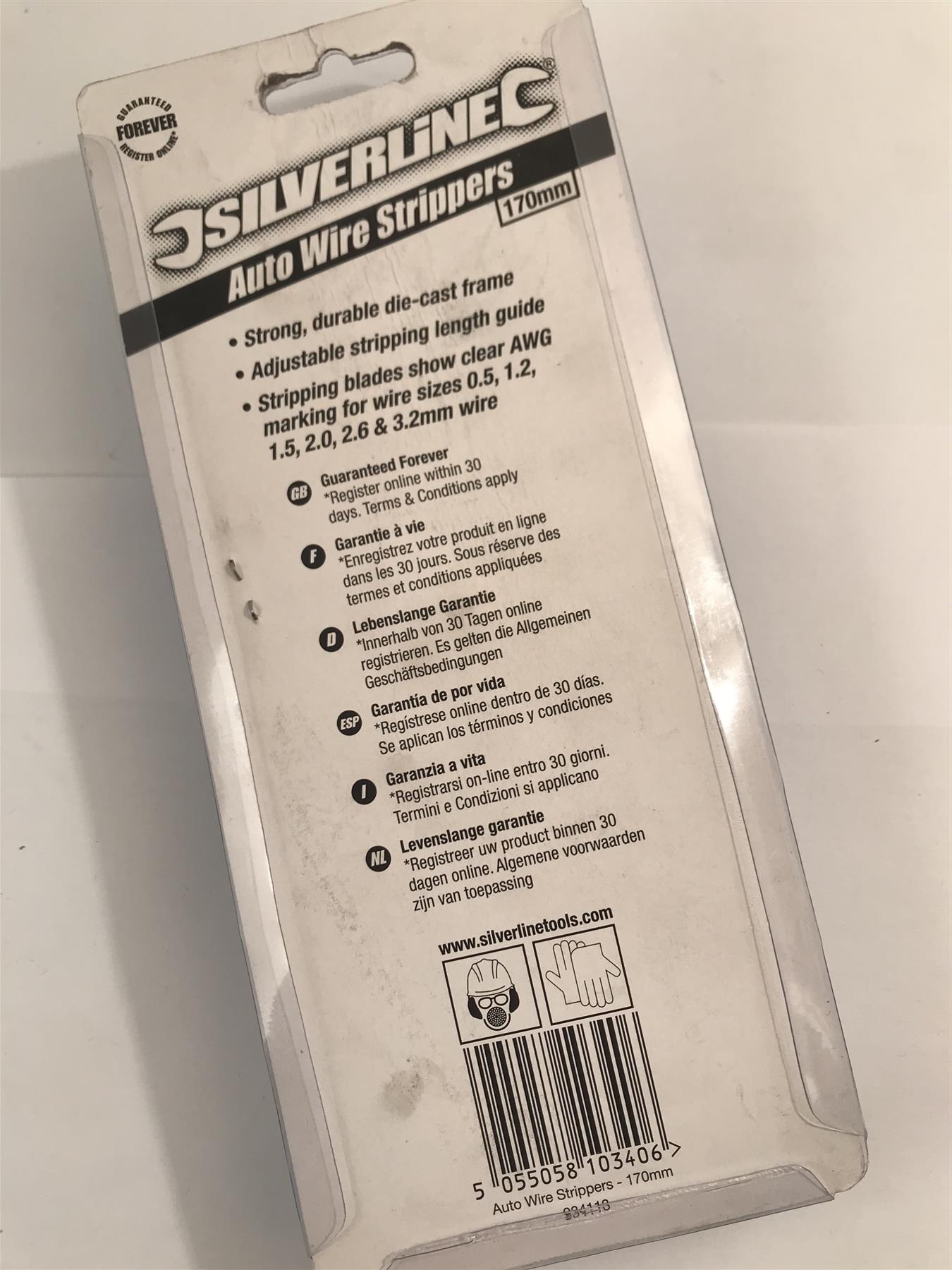 Silverline Adjustable Automatic Wire Cable Strippers Pliers 170mm