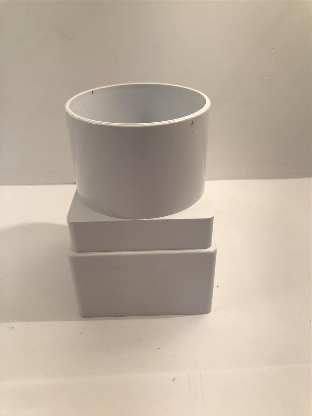 White Rainwater Pipe Square to Round Socket