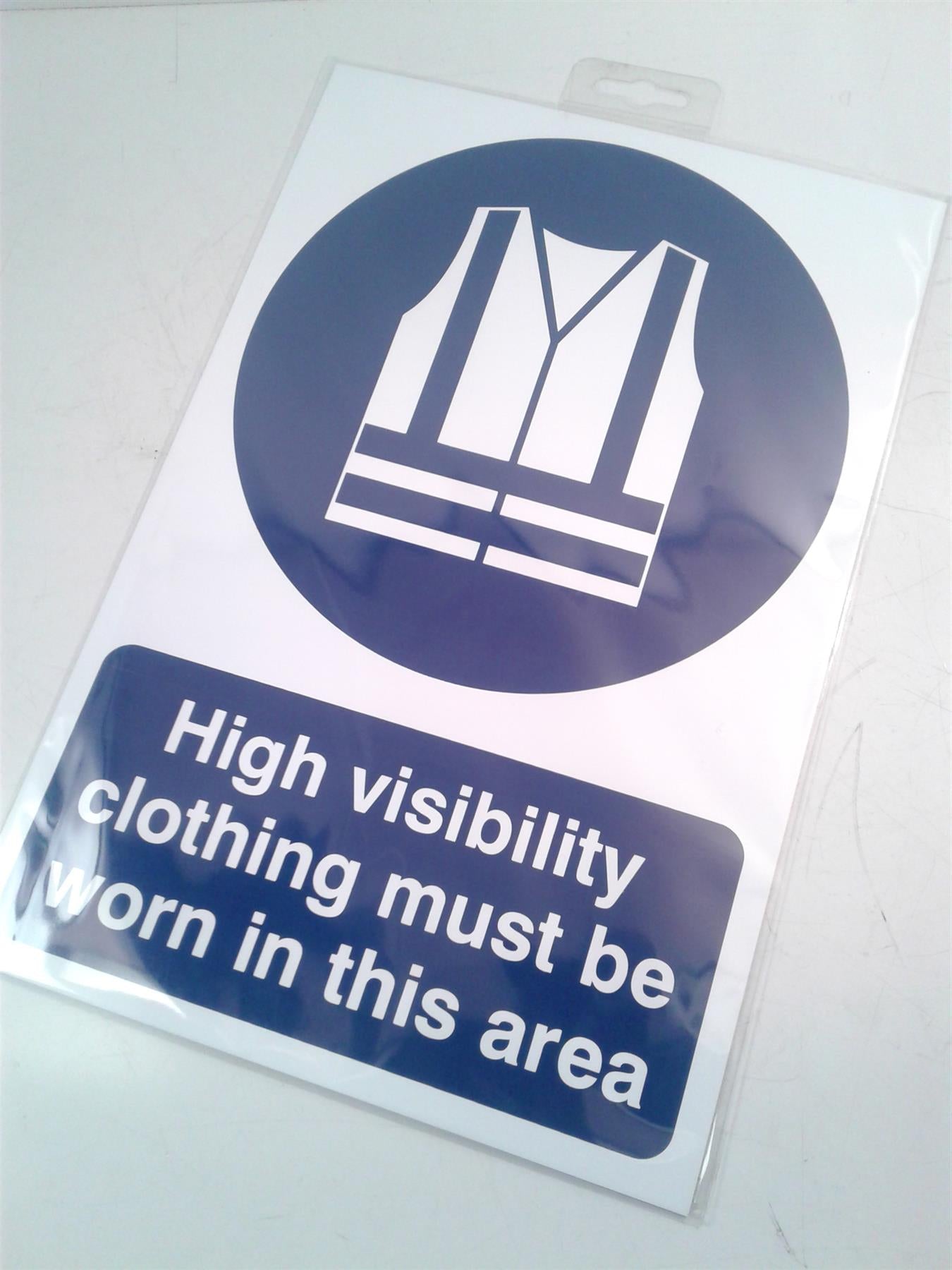 Draper High Visibility Clothing Must Be Worn In This Area Adhesive Sign