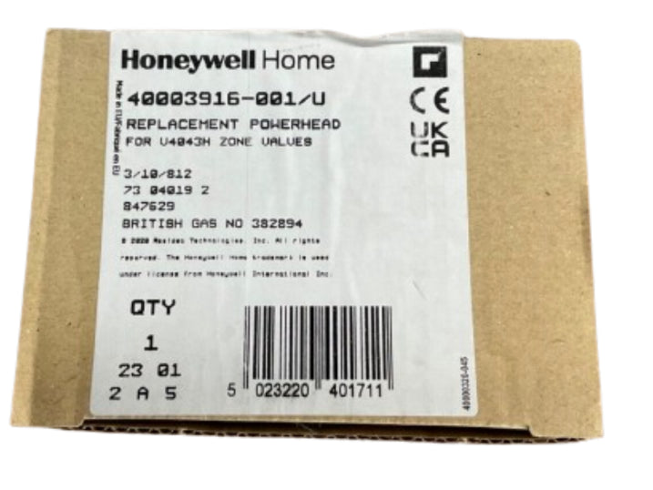 Honeywell Home Replacement Powerhead for V4043H Zone Valves 40003916-001/U