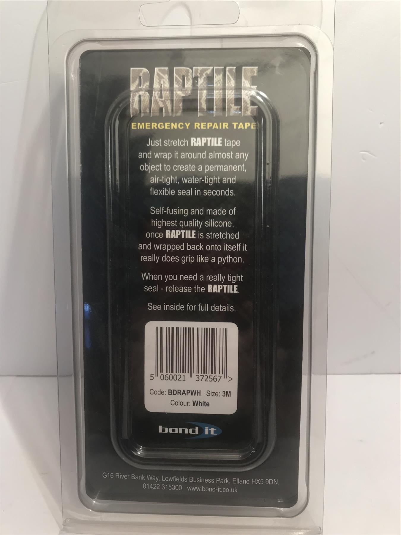 Raptile Emergency Repair Tape 3m - White - Waterproof and Airtight