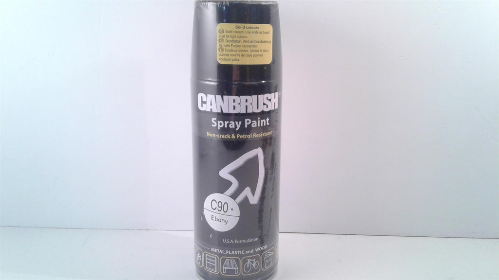 Canbrush Spray Paint C90* Ebony for metal, plastic and wood