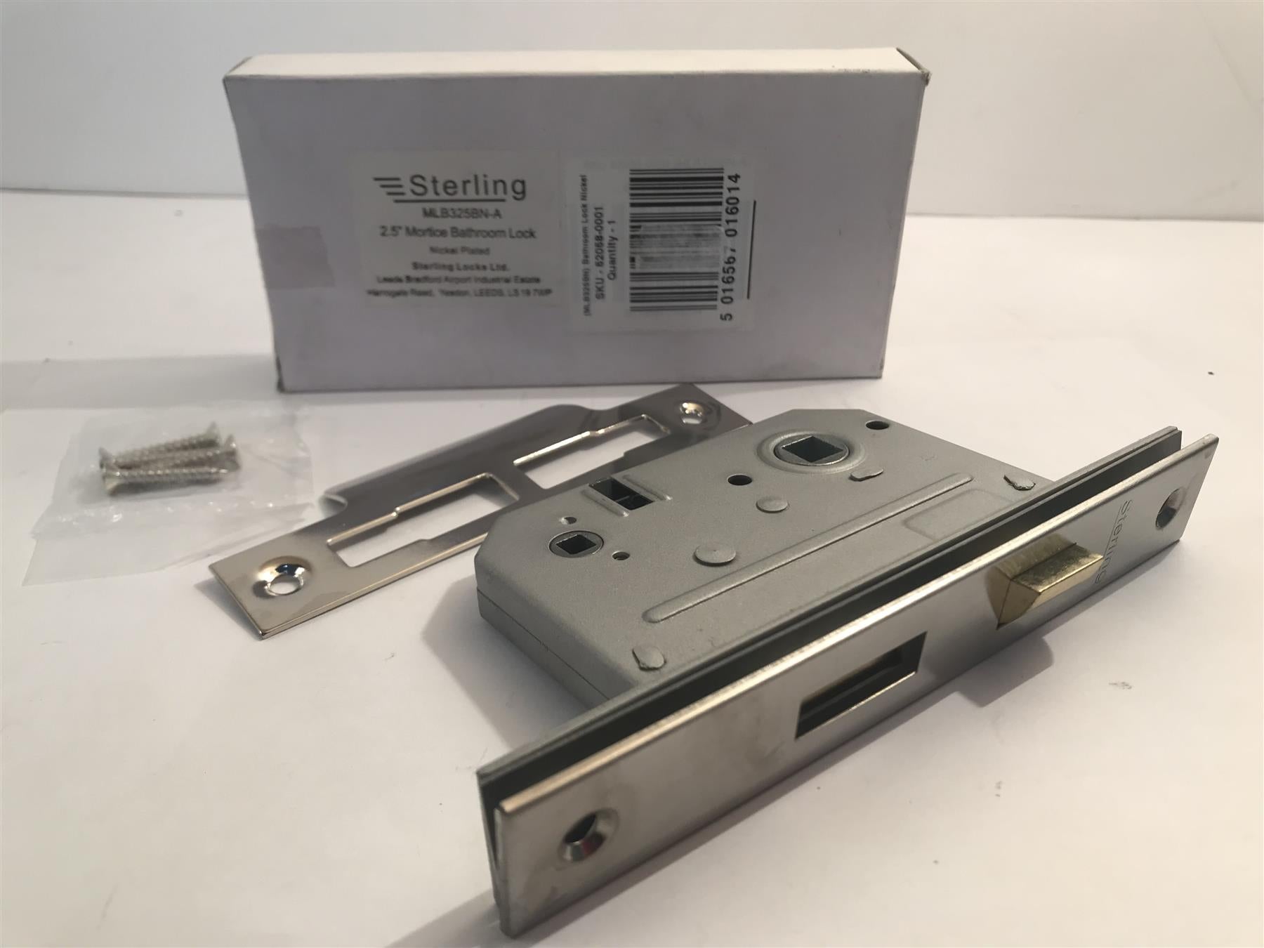 Sterling 2.5" Mortice Bathroom Lock MLB325BN-A