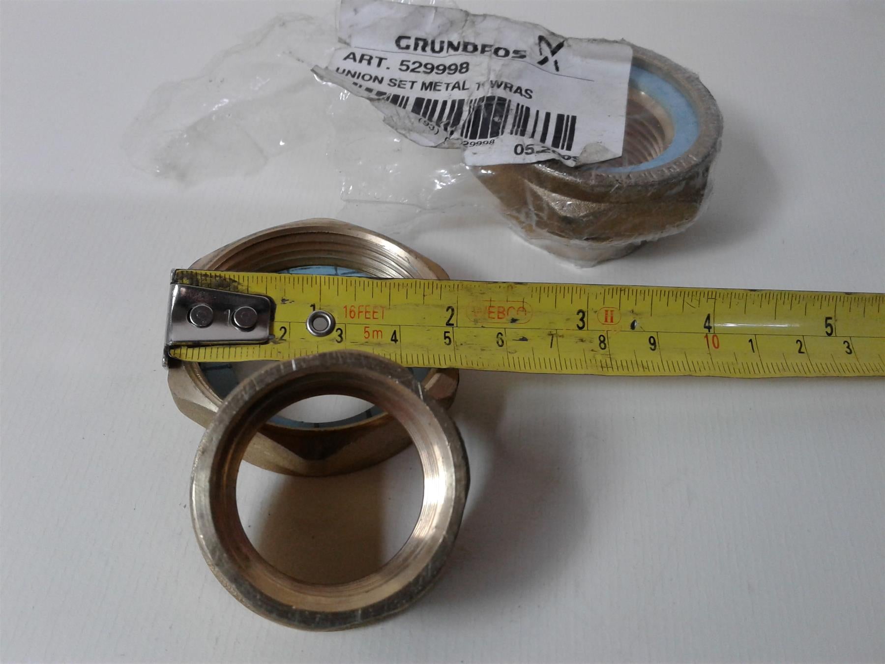 NEW GUNDFOS BRASS 1" BSPF PUMP UNION SET (PAIR) 529998 UPS TP25