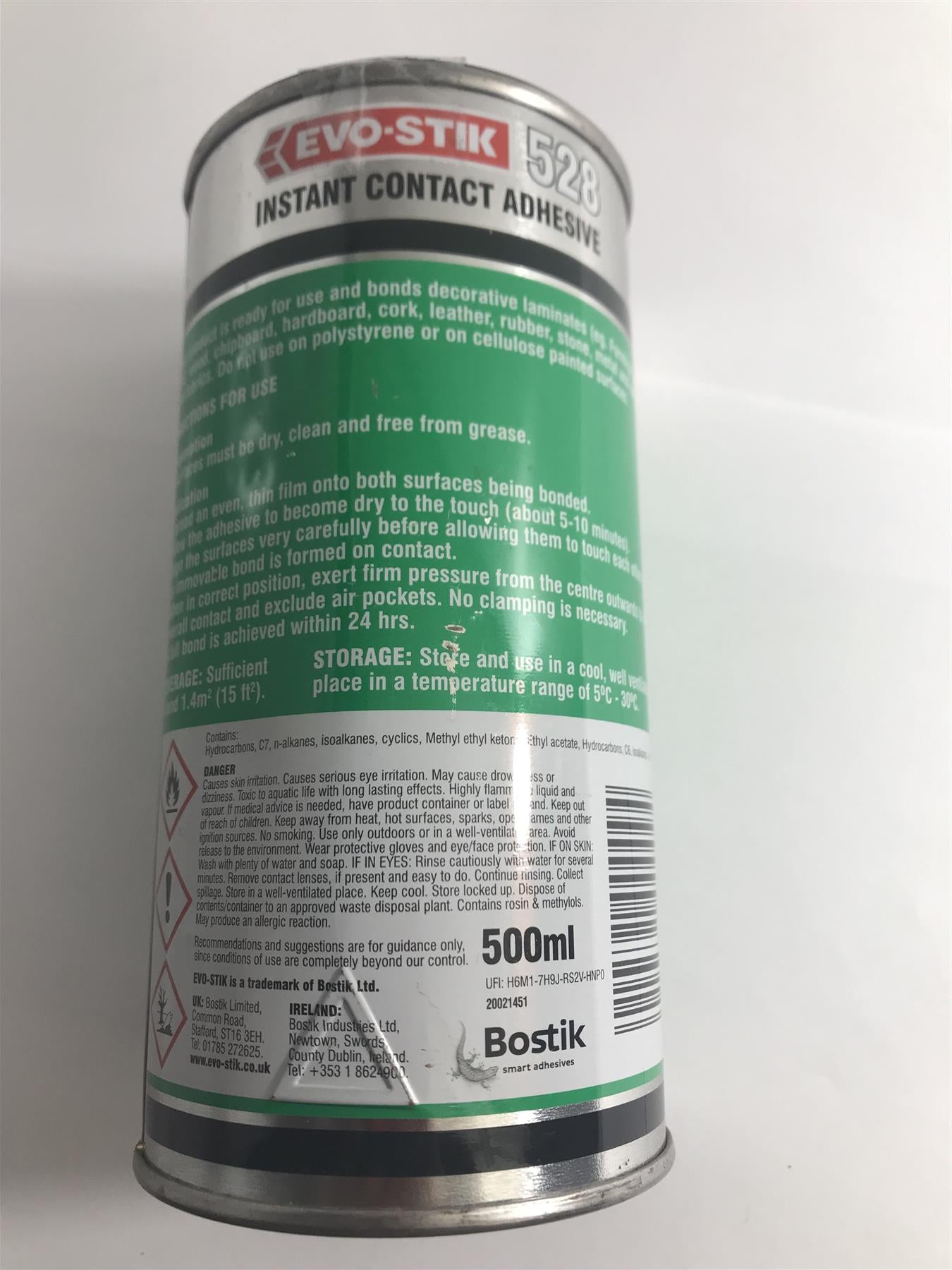 Bostik 500ml 528 Instant Contact Adhesive EVO-STIK High Strength