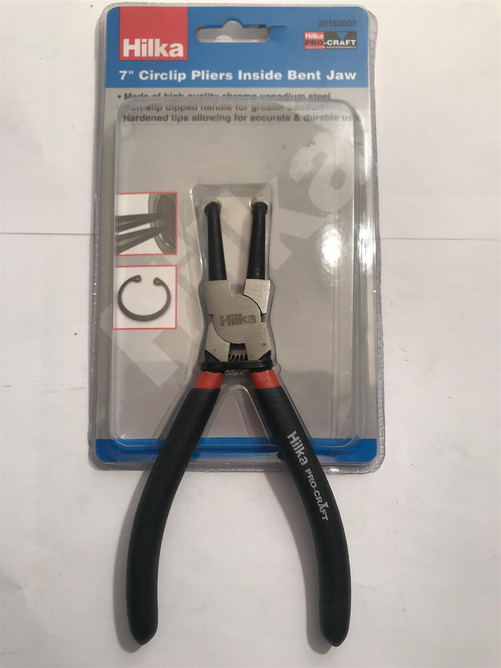 Hilka Circlip Pliers Pro Craft 7" Inside Bent Jaw 25182007