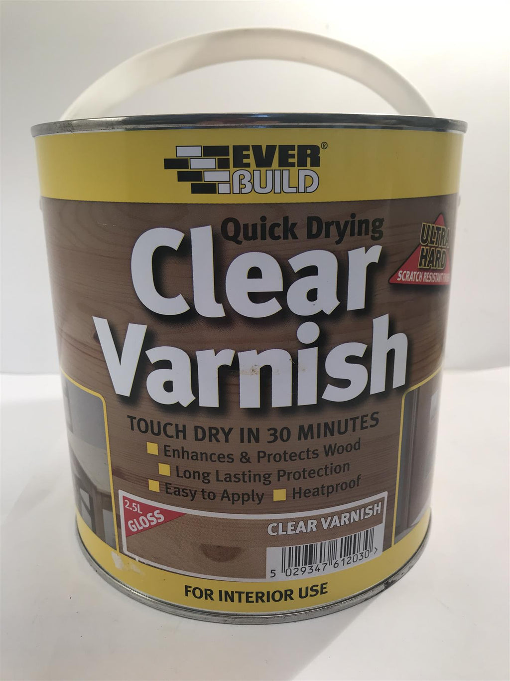 EVERBUILD QUICK DRYING CLEAR GLOSS VARNISH 2.5 LITRE
