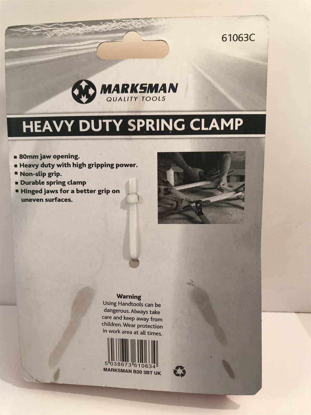 Marksman 6" Heavy Duty Spring Clamp Non-Slip Grip 61063