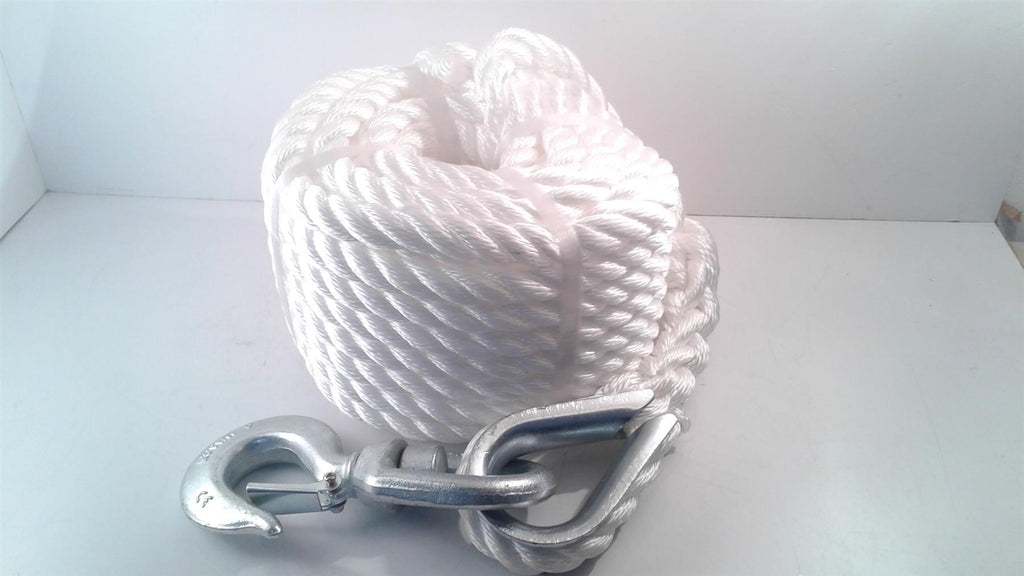 Silverline 865628 Gin Wheel Rope with Hook, White
