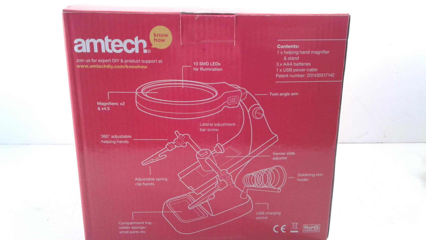 Amtech Magnifier & Stand with LED Lights