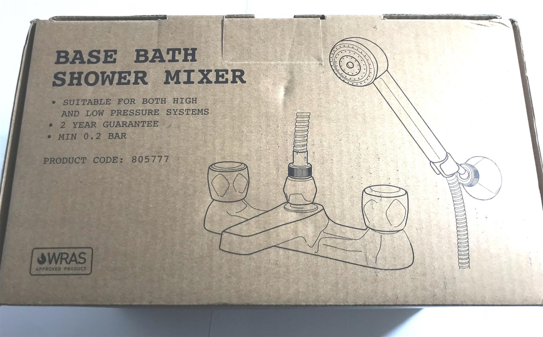 Travis Perkins Standard Base Bath Shower Mixer Tap 805777