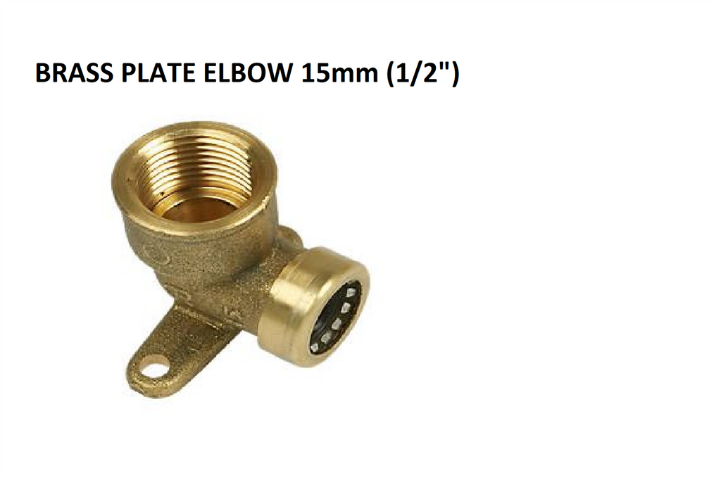 NEW Yorkshire Tectite Sprint BRASS Wall Plate Elbow 1/2" 15mm