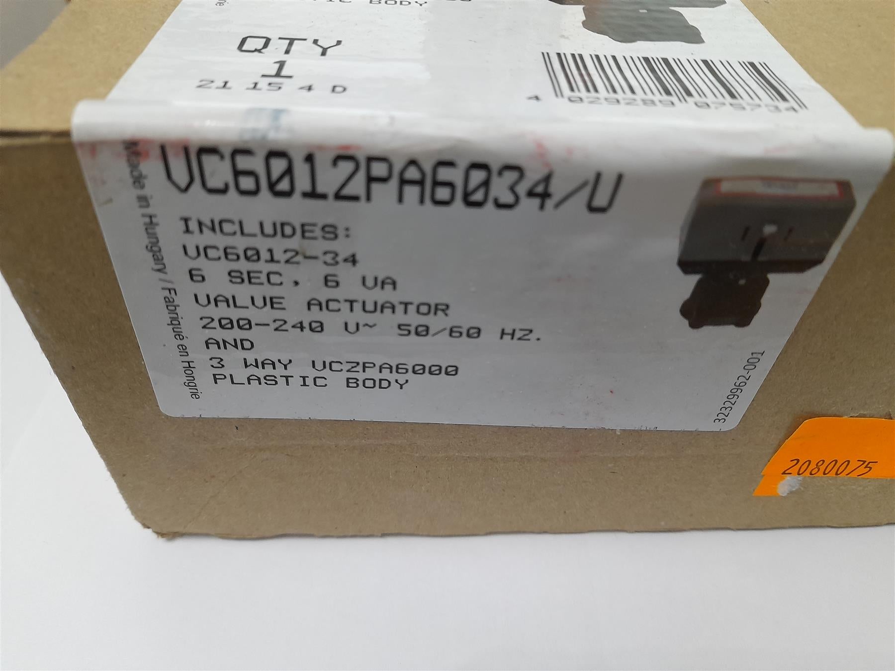 Honeywell Diverter Actuator VCZPA6000 3 Way Body VC6012PA6034/U