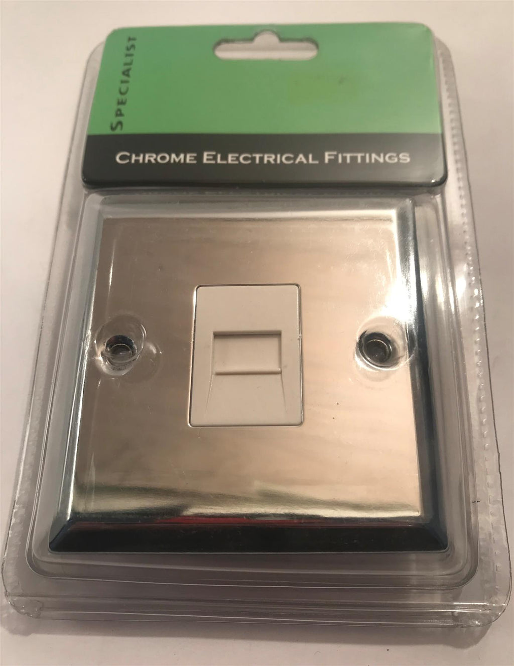 Specialist Telephone Socket Master Line Polished Chrome White Insert  SEC29W