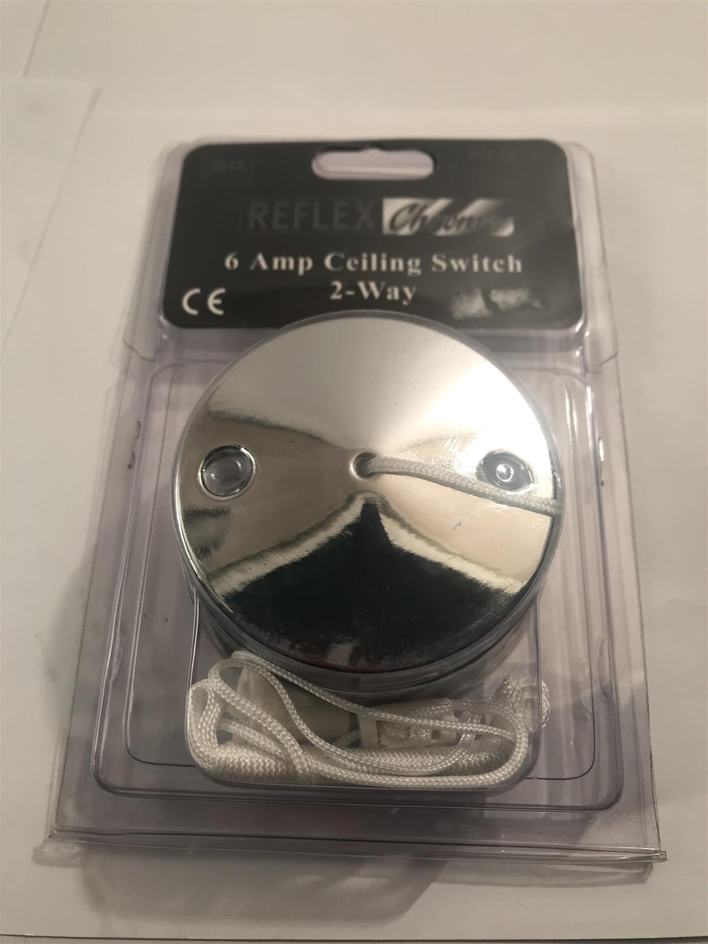 BG Chrome Effect 6 Amp Ceiling Switch 2 Way  802CH-01