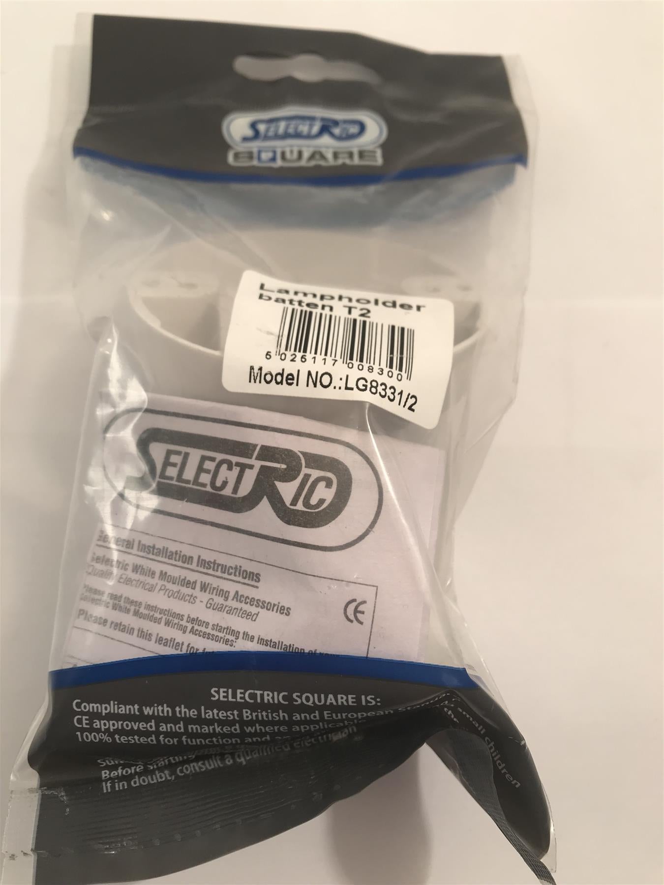 Selectric LG8331/2 Angled Batten T2 Lamp Holder  LG8331/2