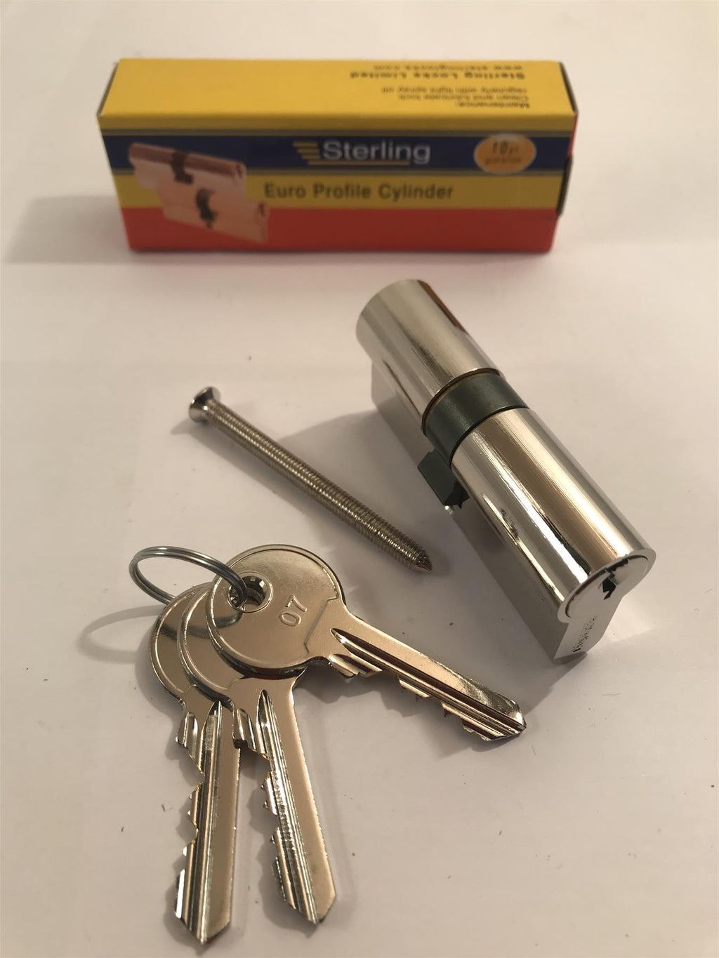 Sterling EPN3035 Double Euro 5 Pin Cylinder 65mm (30x35), Polished Nickel