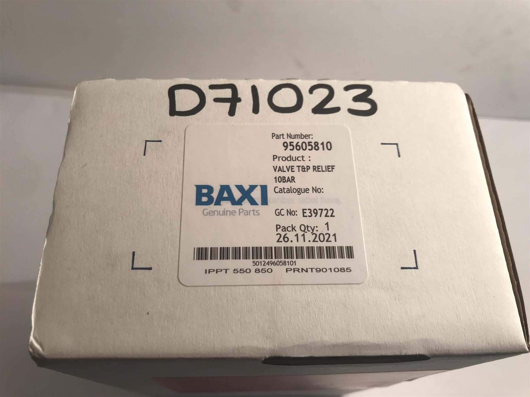 Baxi 95605810 Valve T&P Relief 10 Bar