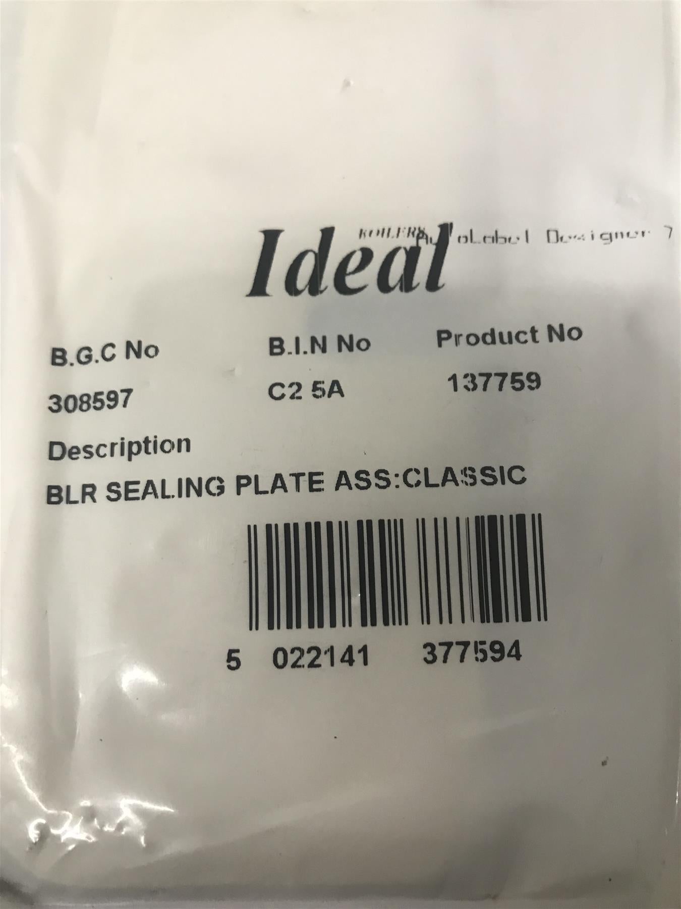 IDEAL 137759 SLR SEALING PLATE ASS:CLASSIC