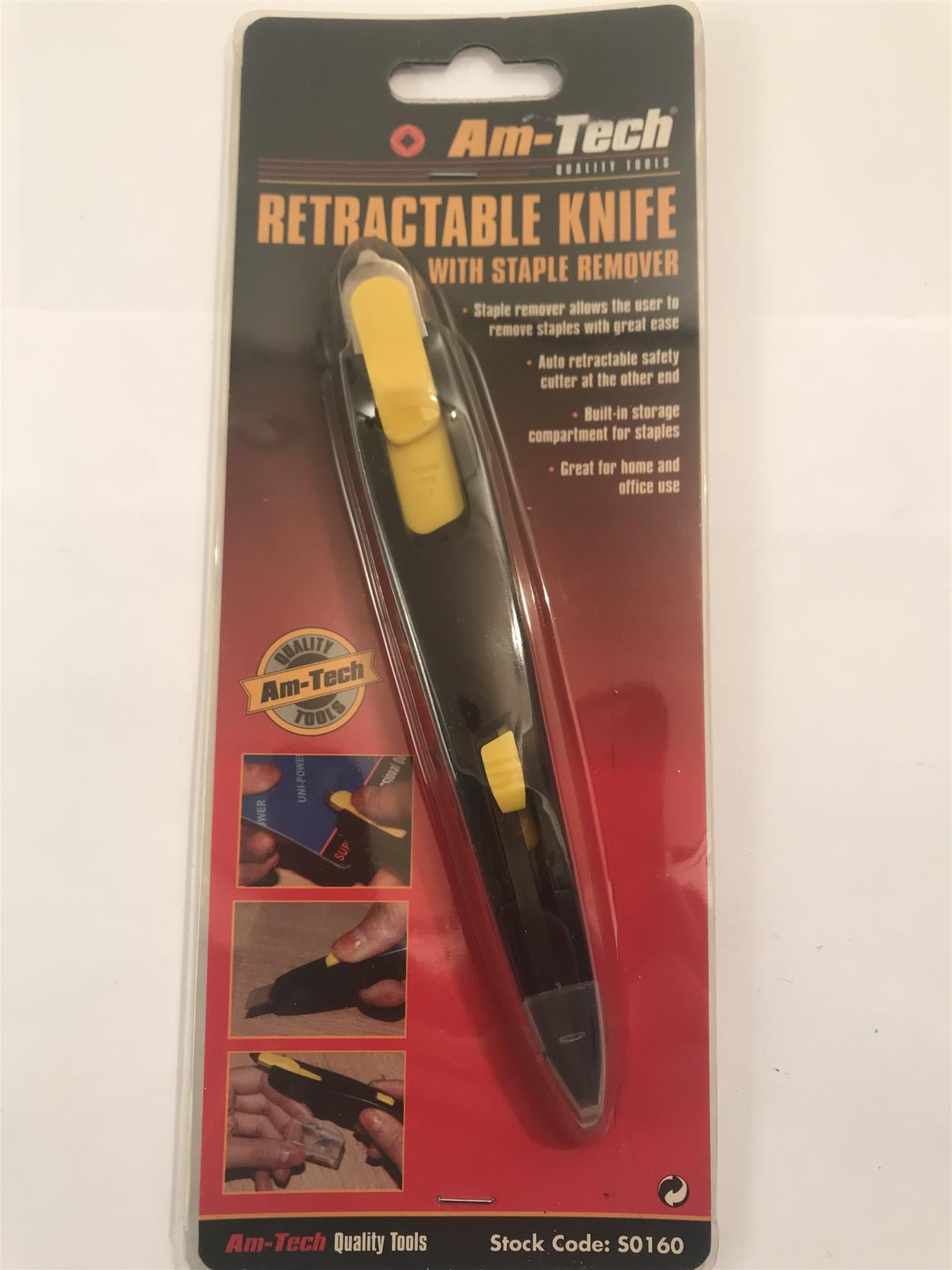 Am-Tech Retractable Cutter with Staple Remover