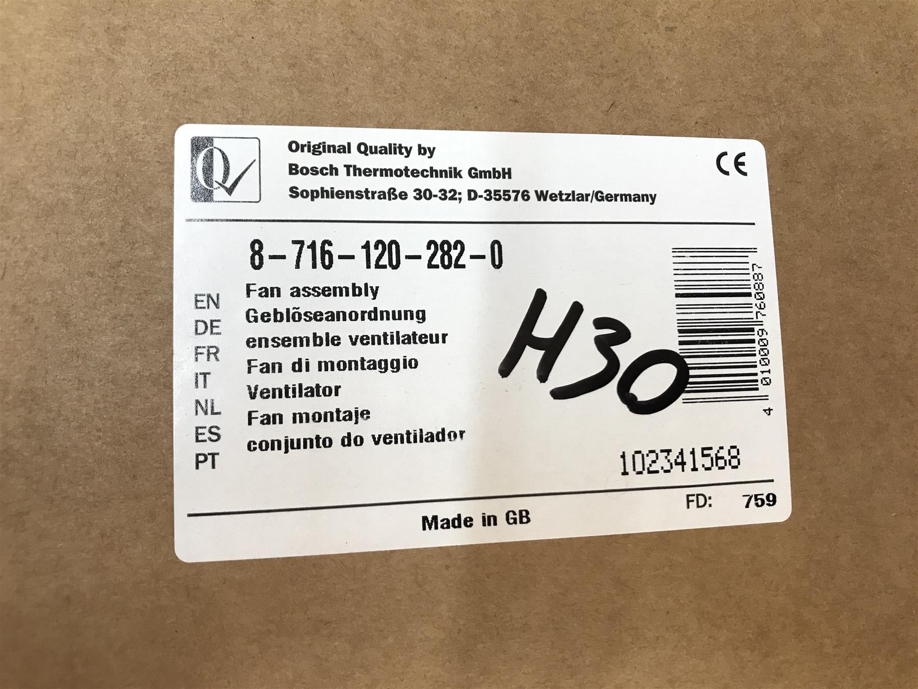 NEW WORCESTER 28 CDI RSF FAN ASSY 87161202820