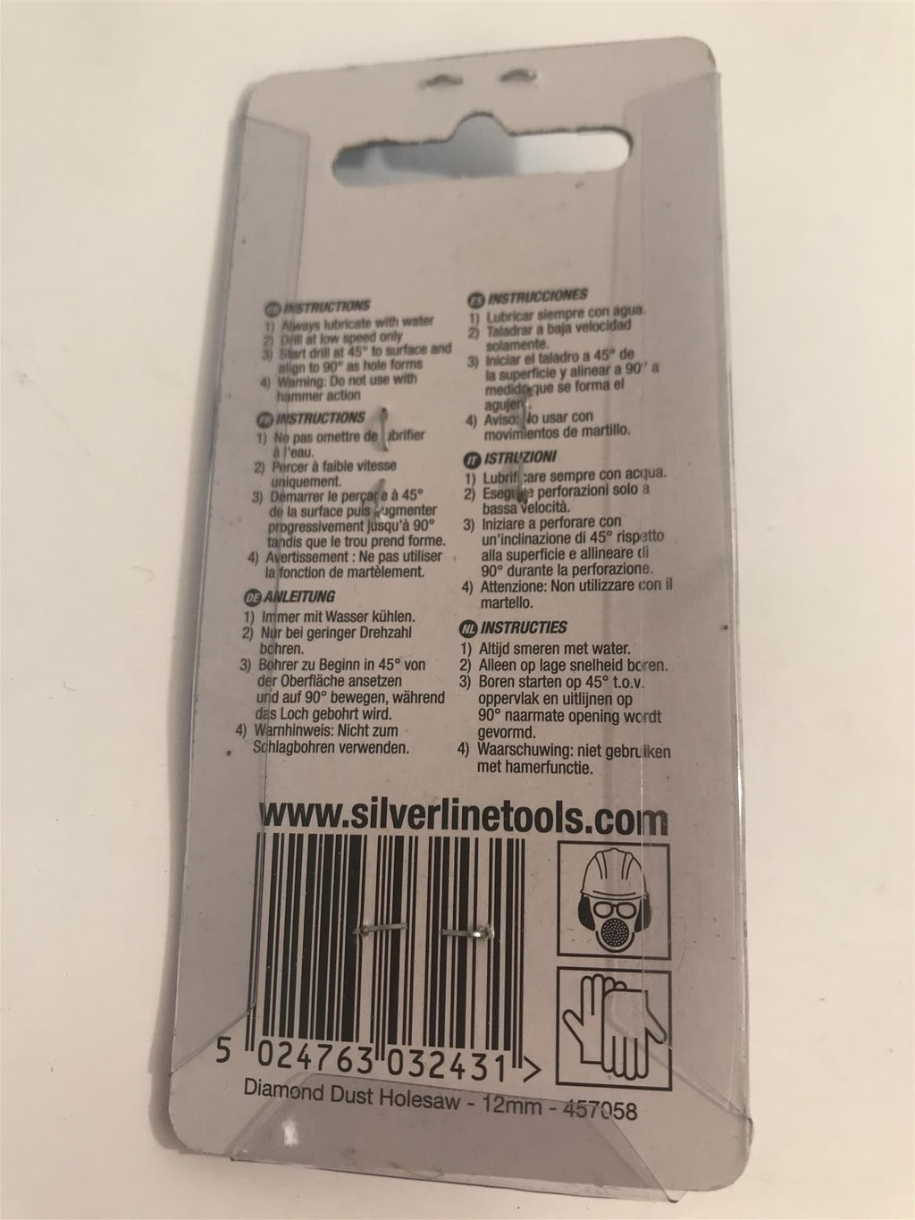Silverline 12mm Diamond Dust Holesaw  457058