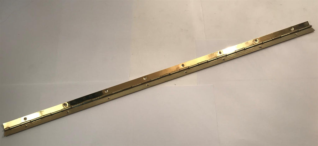 PIANO HINGE 600mm x 25mm / 24" x 1" brass plated steel continuous hinge