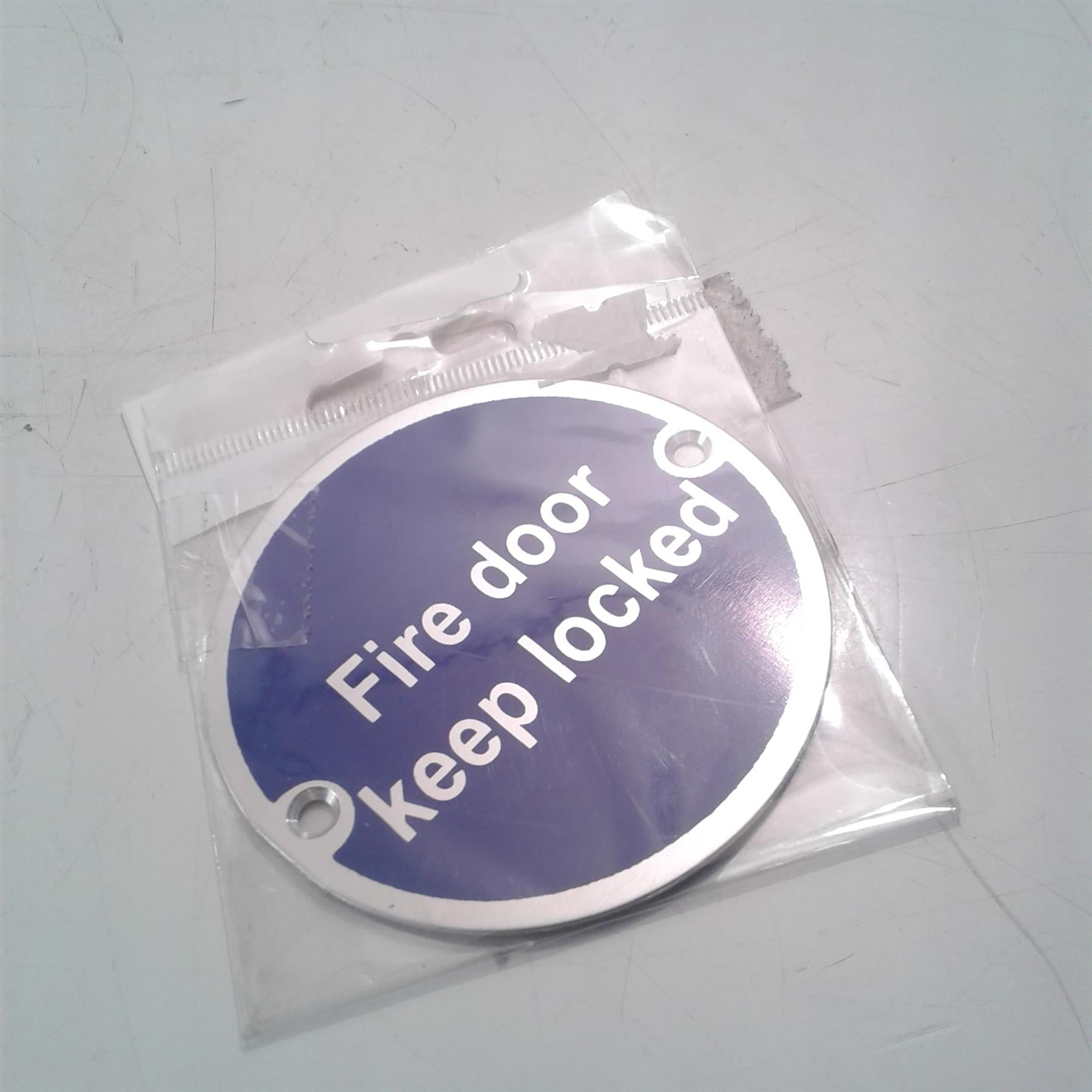 Fire Door Keep Locked Metal Sign