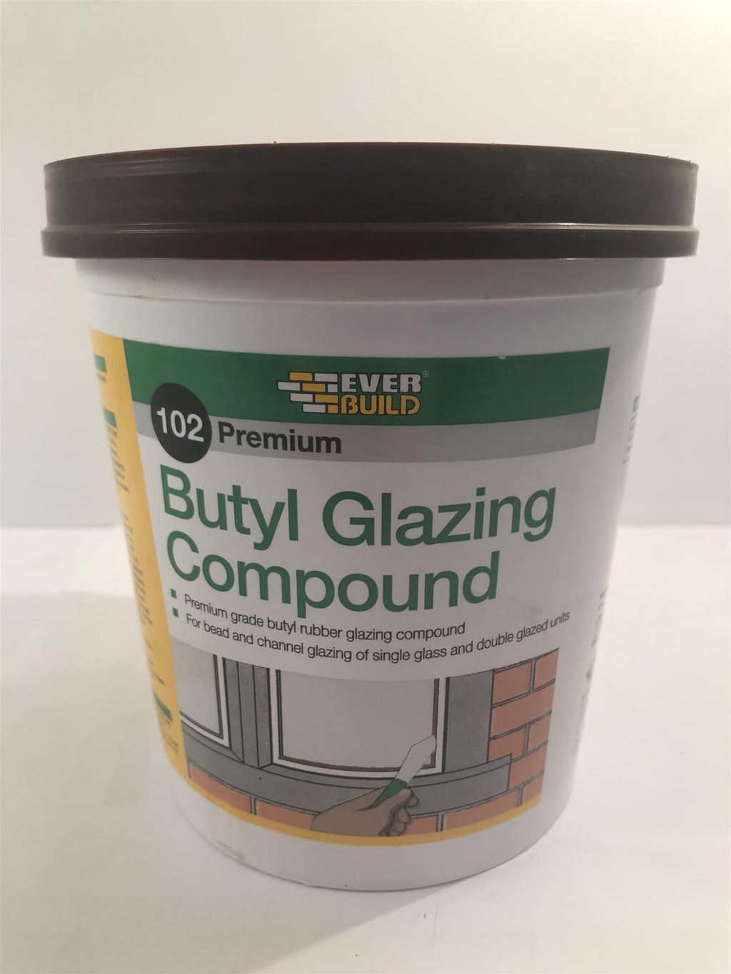 Everbuild 102 Premium Butyl Glazing Compound Brown 2kg