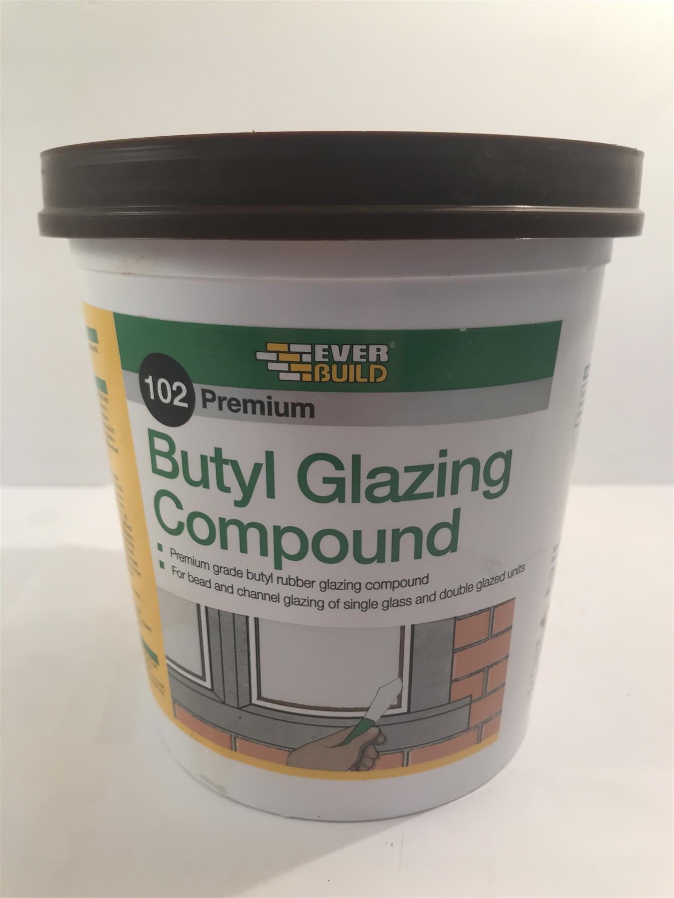 Everbuild 102 Premium Butyl Glazing Compound Brown 2kg