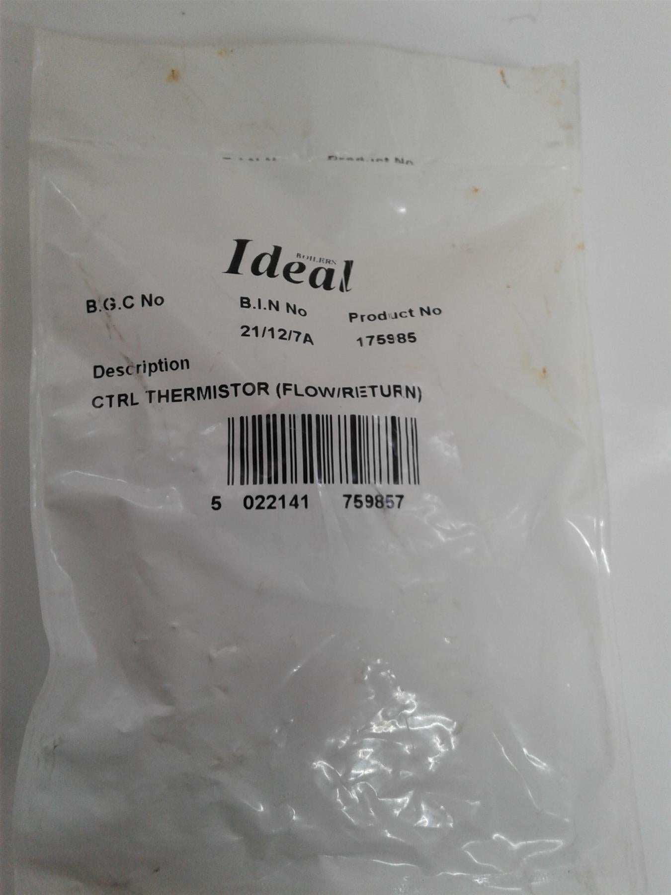 NEW IDEAL CONTROL THERMISTOR FLOW/RETURN 175985